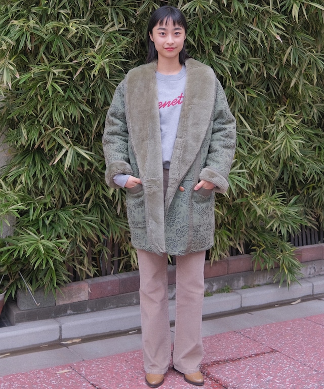 【送料無料】Mouton green coat