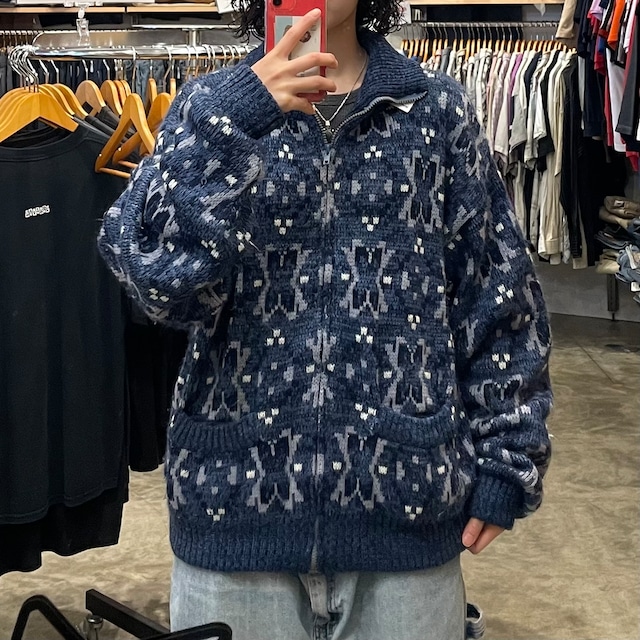 【USED】フルジップニット