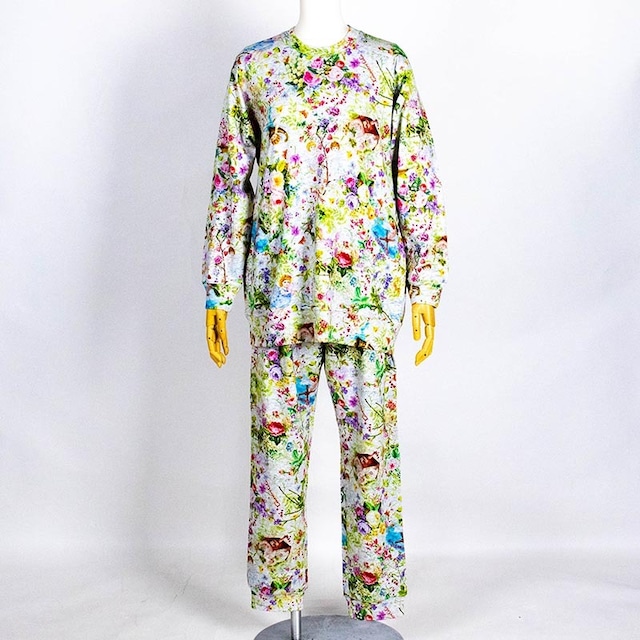 【セール】パジャマ　TUNIC　４０接結・エンジェルビュー　フリーサイズ　トレーナーパジャマ　グレー杢　AWS-23458-C　¥25,300→¥17,710