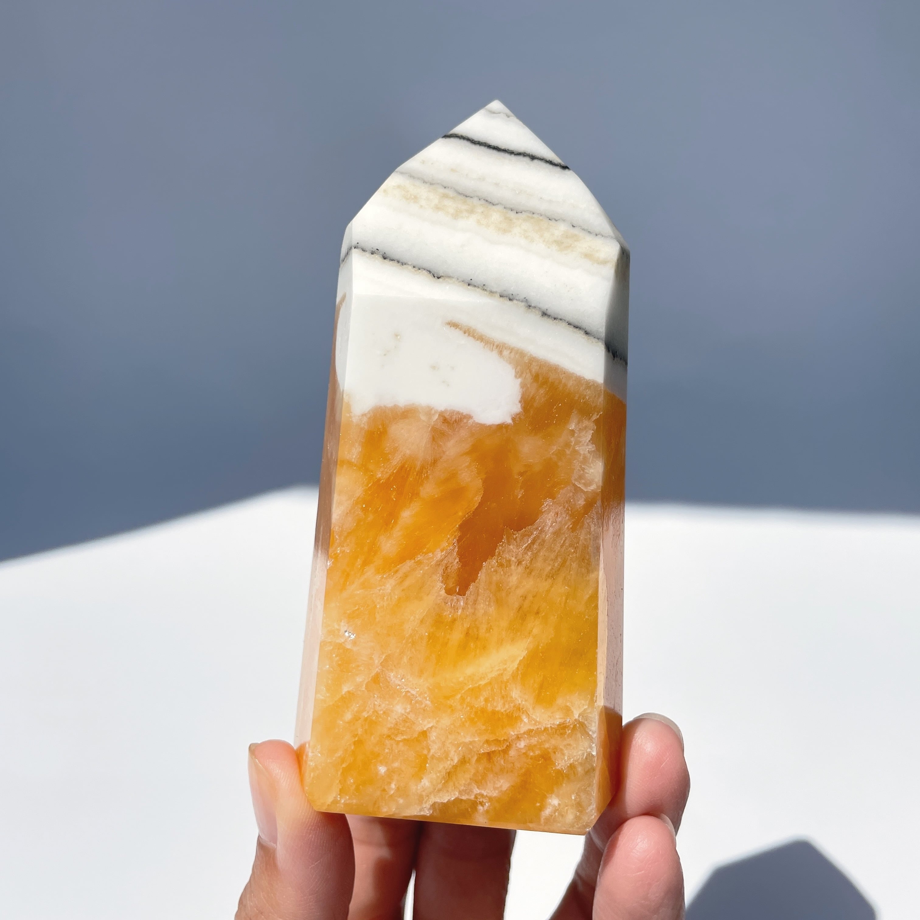 オレンジカルサイト タワー型07◇ Orange Calcite ◇天然石・鉱物