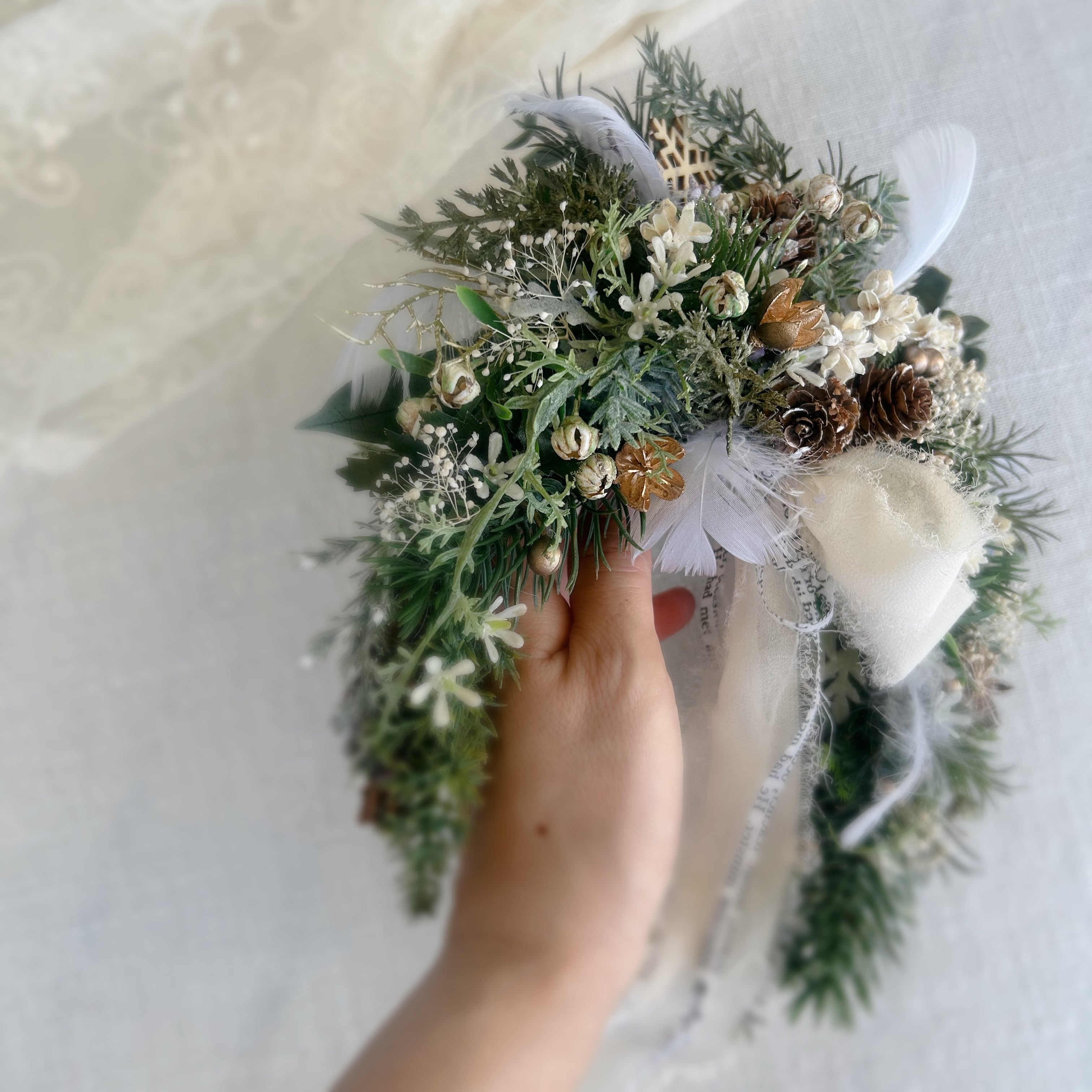 アナベルグリーンリースクリスマス大人