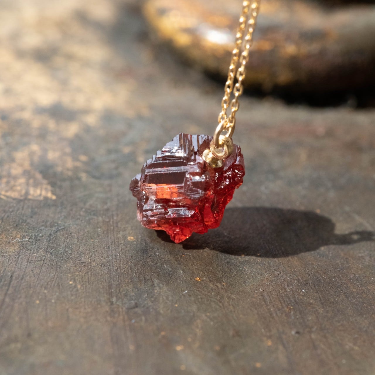 063 Blood Moon Collection】 スペサルティンガーネット 鉱物原石 K18