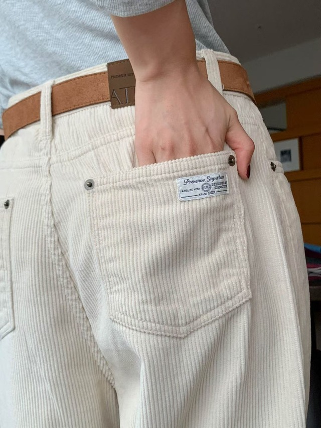 (予約) signature / Corduroy dyed pants 3color