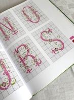 フランス古本　パッチワーク　刺繍　ABC　クロスステッチ　手芸本　12psea9-2　