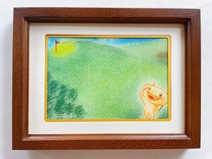 原画　ゴルフの絵 癒し ホスピタルアート ヒーリングアート プレゼント ギフト