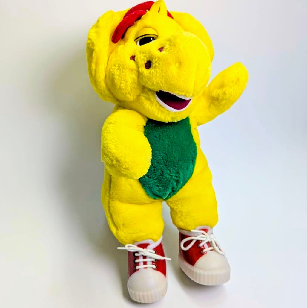 ☆ VINTAGE ☆【 Barney & Friends ( バーニー&フレンズ )  BJ ビージェー  】 ぬいぐるみ プラッシュ plush 1997年製  ビンテージ 〚アメリカン雑貨 アメトイ〛