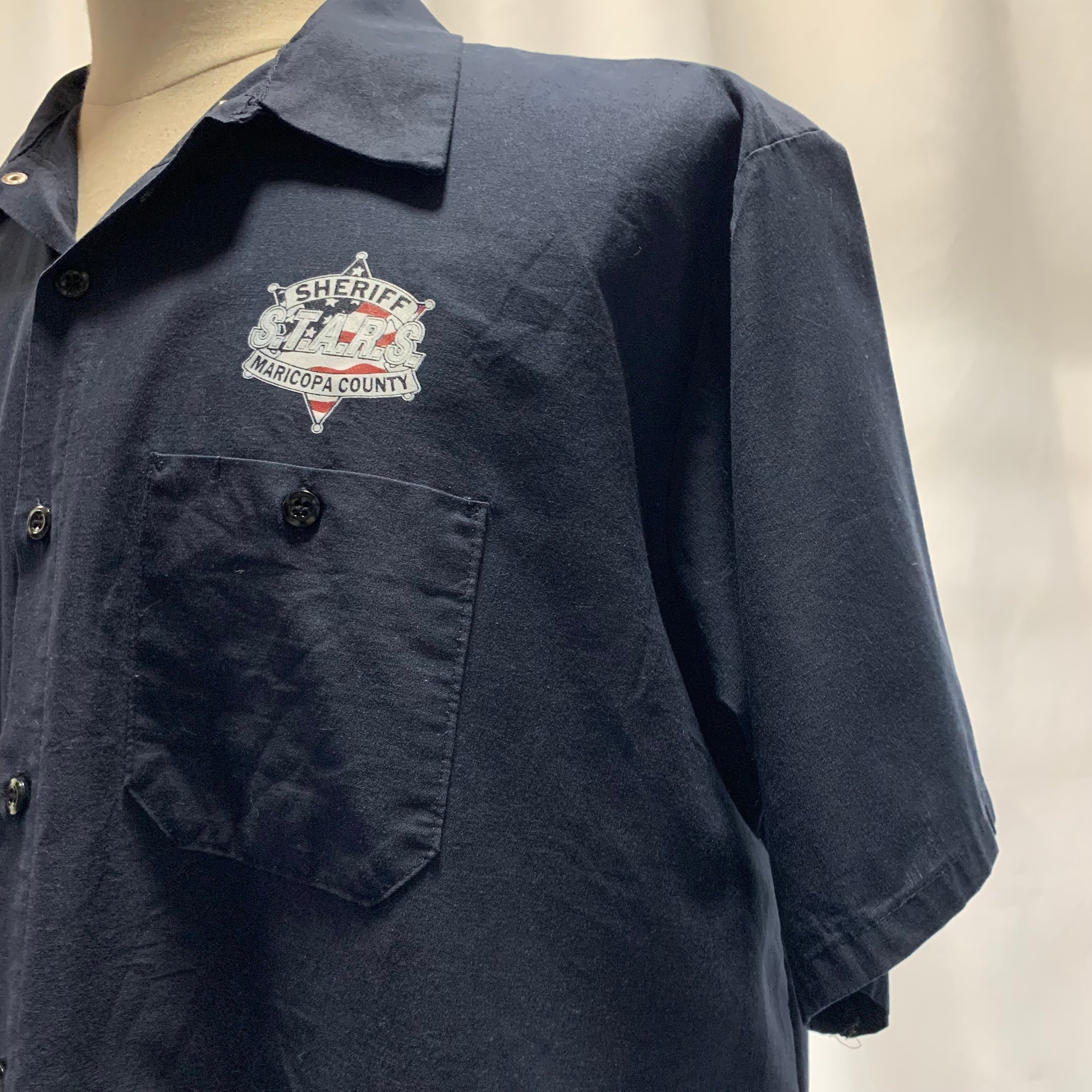 7548 RED KAP ワークシャツ オープンカラーシャツ 輸入古着 XXL | San