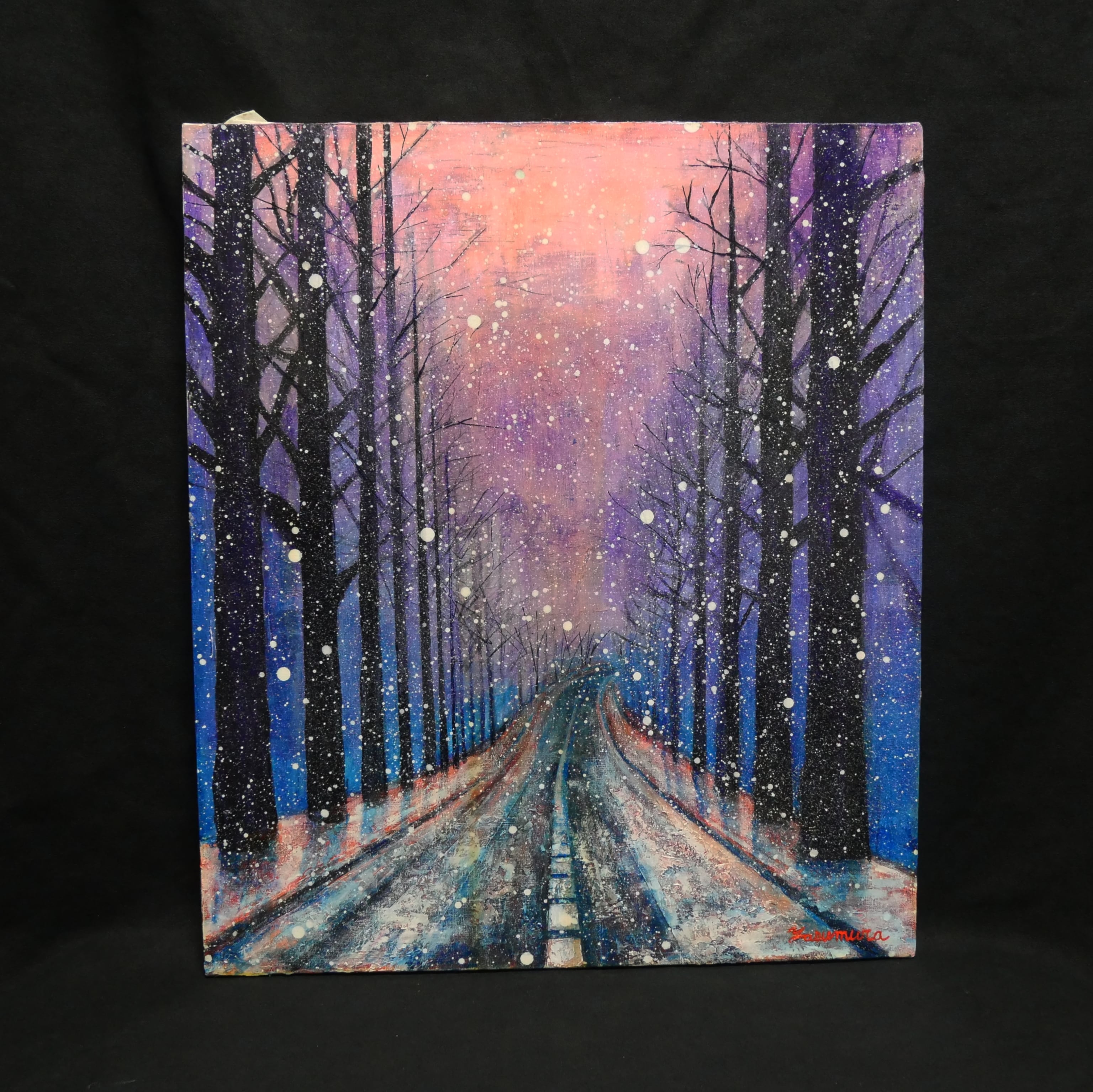 油絵 油彩 油彩画 絵 絵画 【雪降る幻想】 | HIROSHI1990