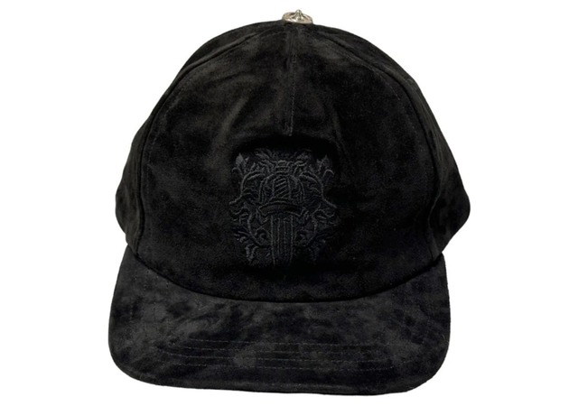 CHROME HEARTS クロムハーツ ダガースエードトラッカーキャップ ベースボールキャップ ロゴ刺繍 ブラック