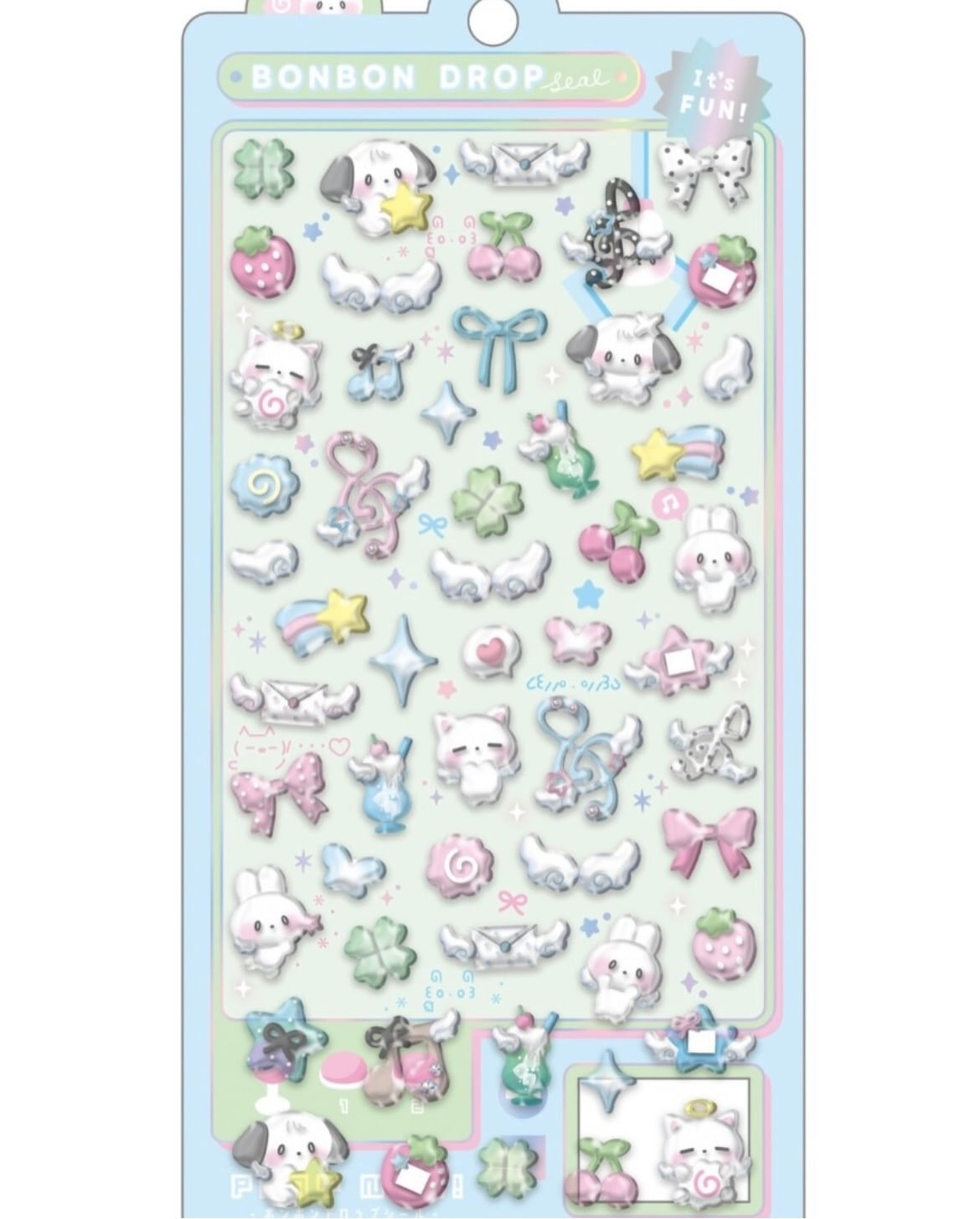 BONBON DROPシール/4枚セット【正規品】 | うちの子グッズ ポエトリー