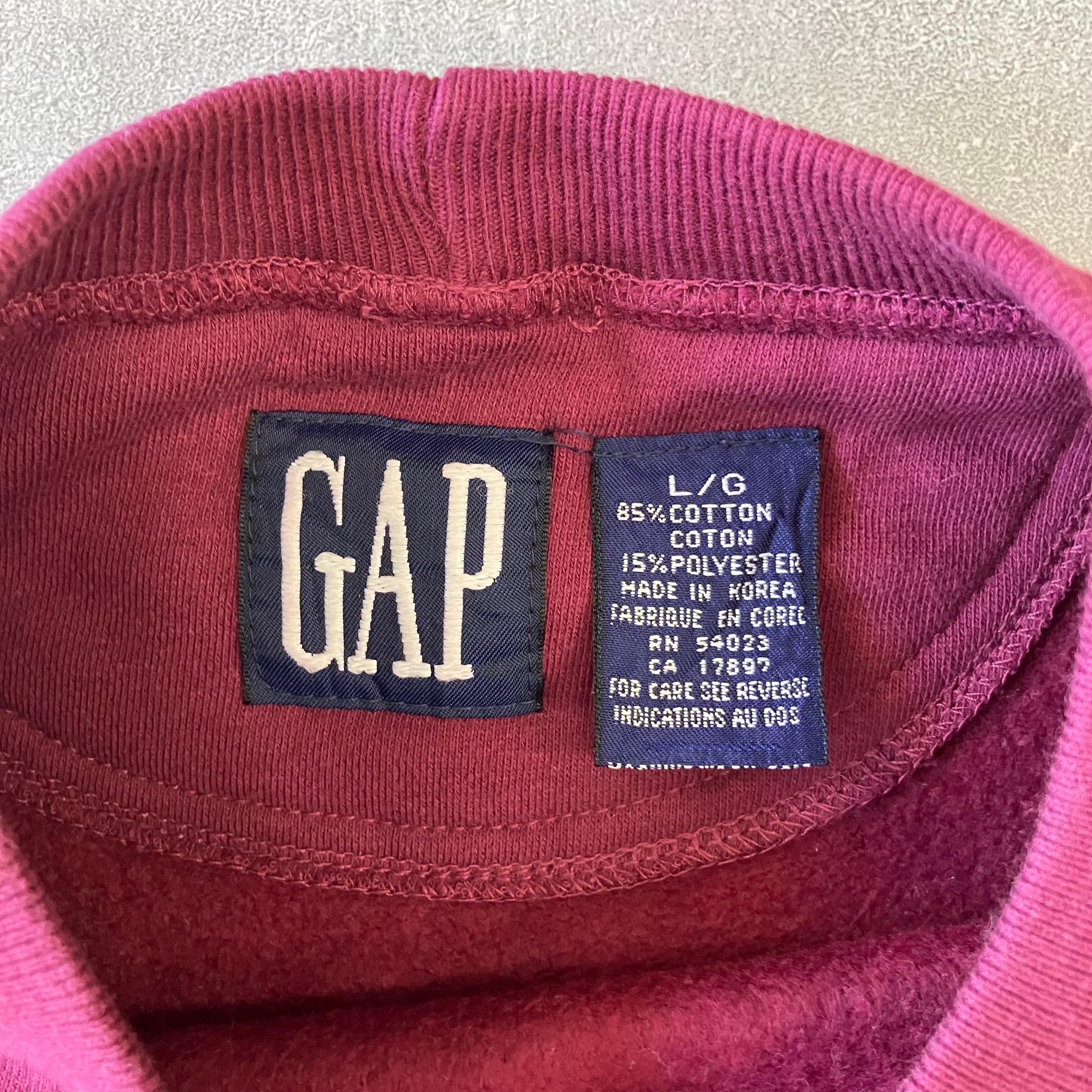 OLD GAP 90s スウェット 刺繍 バーガンディ No.1441 | Pay ID OLD GAP 90s スウェット 刺繍 バーガンディ No.1441 | Pay ID