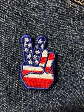 ピース USA【ワッペン・アップリケ・パッチ】FD0187