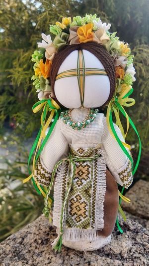 UA.Designer手作りモタンカ 25cm（ウクライナの御守り）