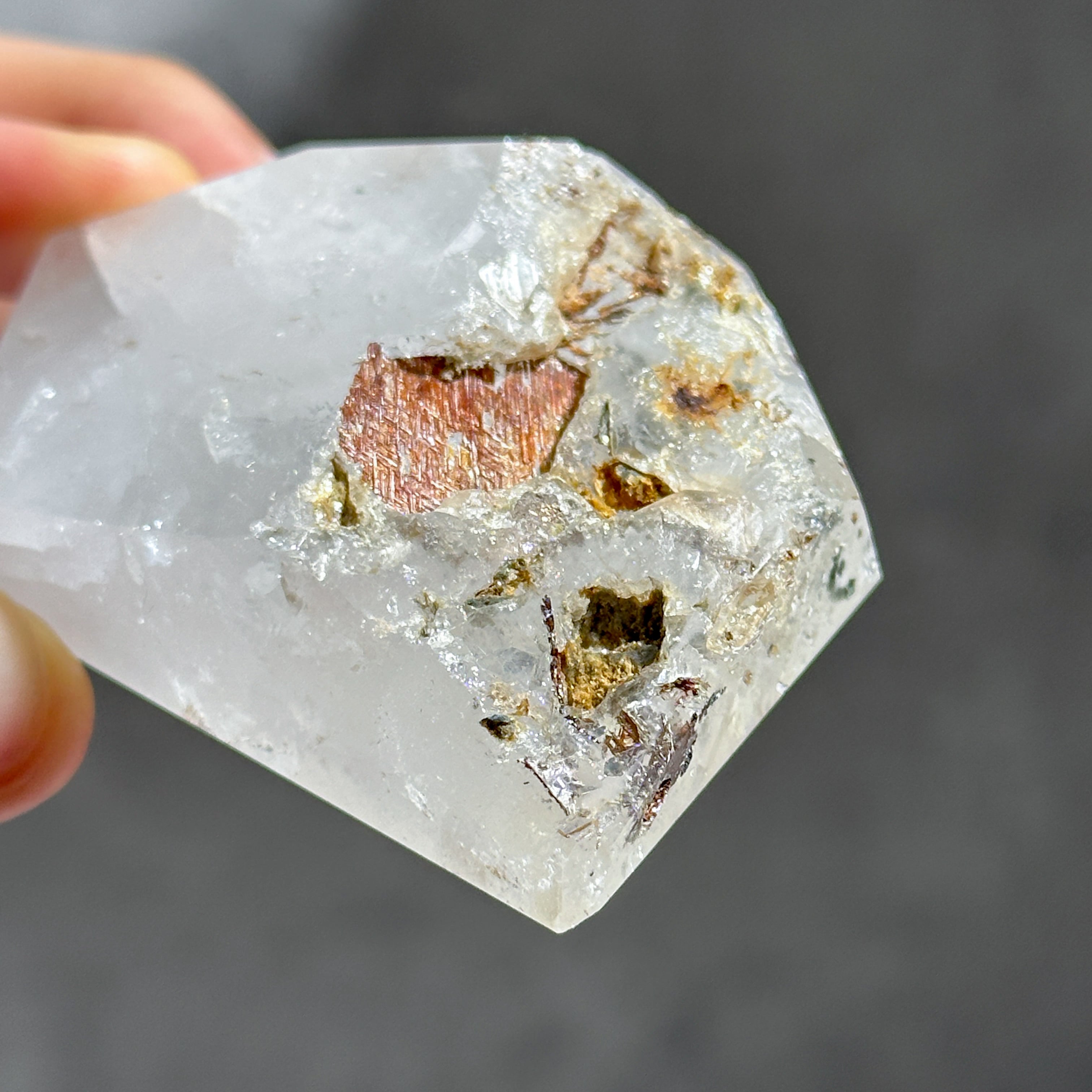 レア】セリサイトインローズクォーツ カクカクハート 専用 レア】セリ