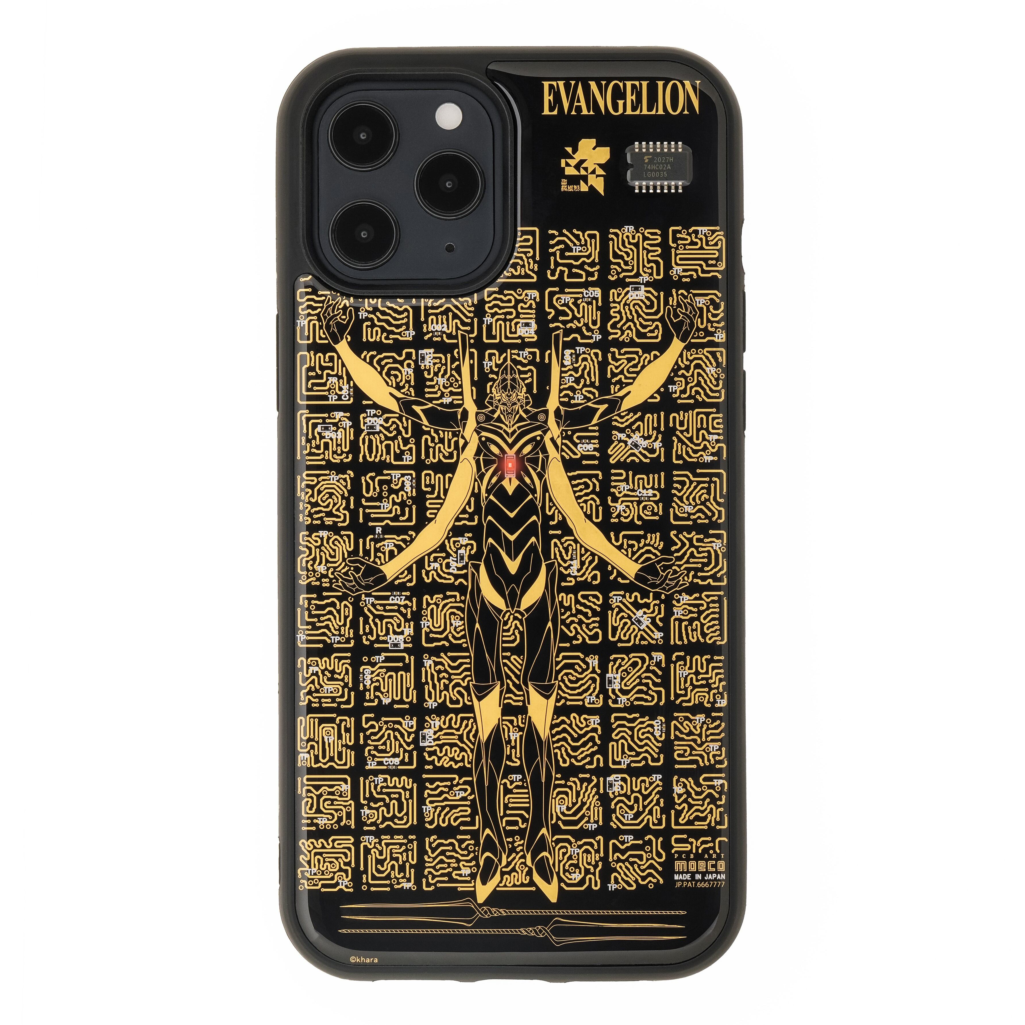 FLASH EVA13 基板アート iPhone 12ProMax ケース 黒 | PCB ART moeco