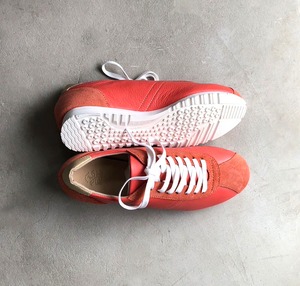 【完全受注生産】クラシックなデザインと本革の上質感！EMAのスニーカー/フラミンゴピンク×スエード