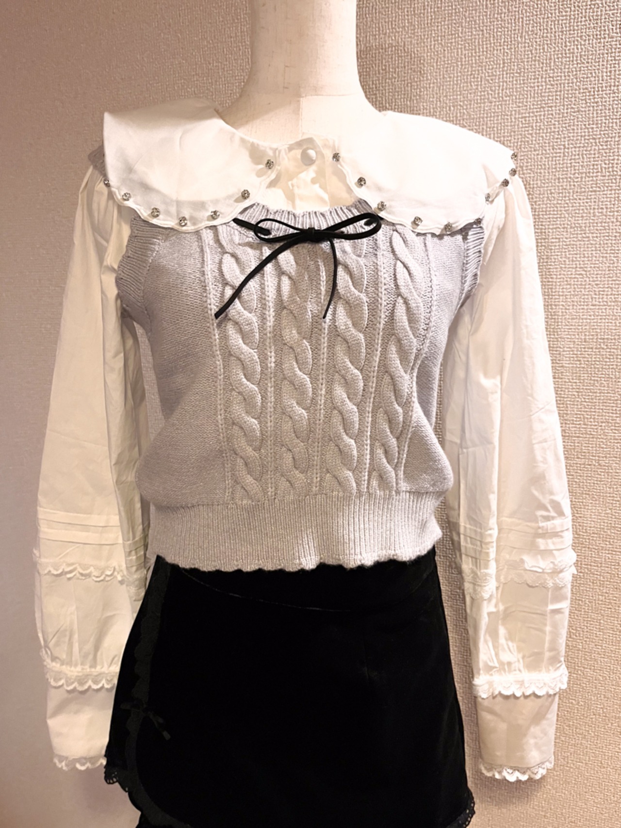 ベルベットラップスカートパンツ LK1498