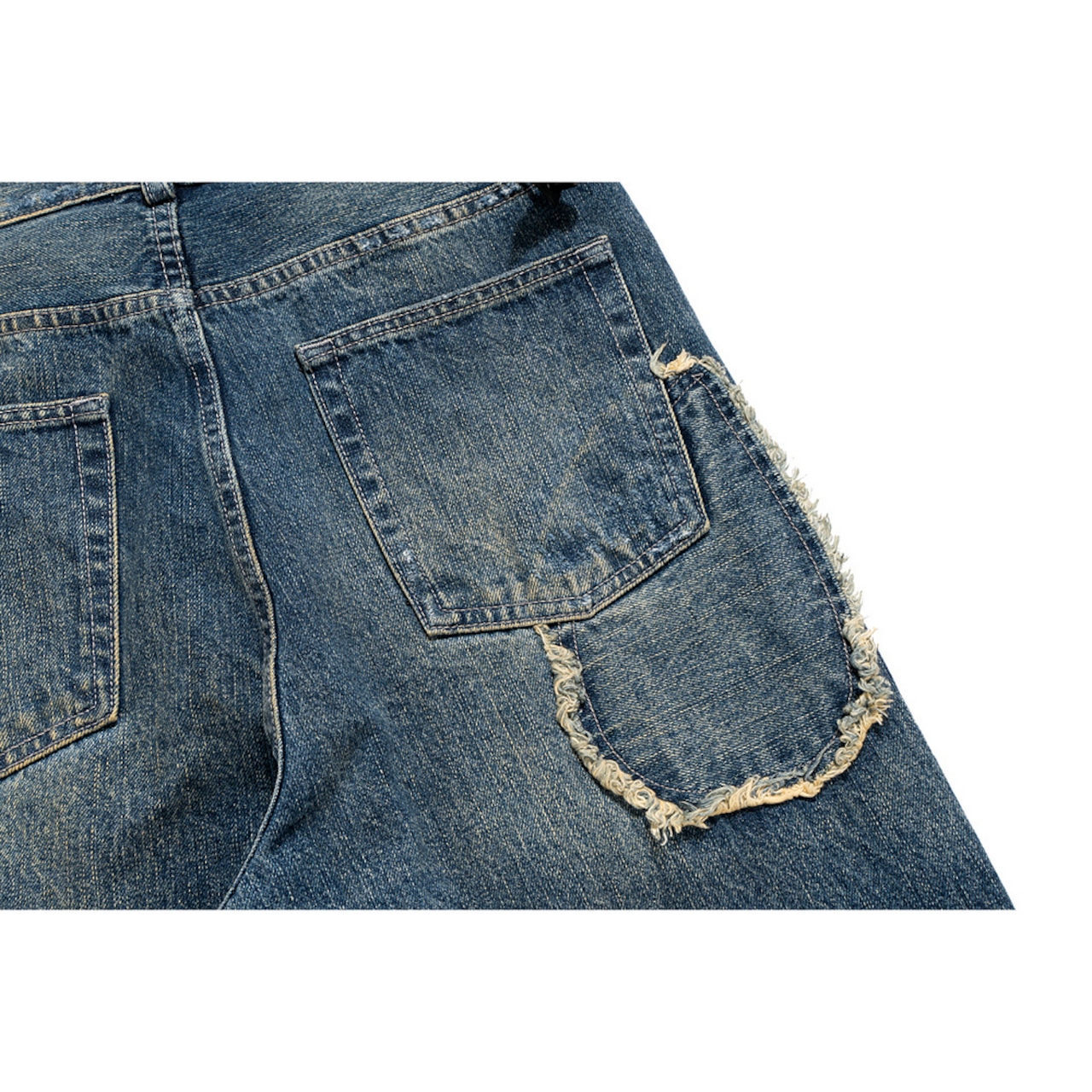 VINTAGE ストリート パッチワーク デニムパンツ P473