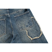 VINTAGE ストリート パッチワーク デニムパンツ P473