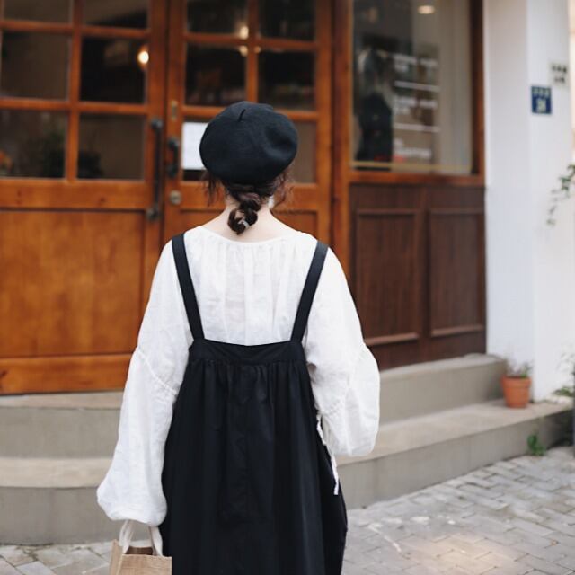 ボタンギャザーのジャンパースカート ・2156 | Lehtia