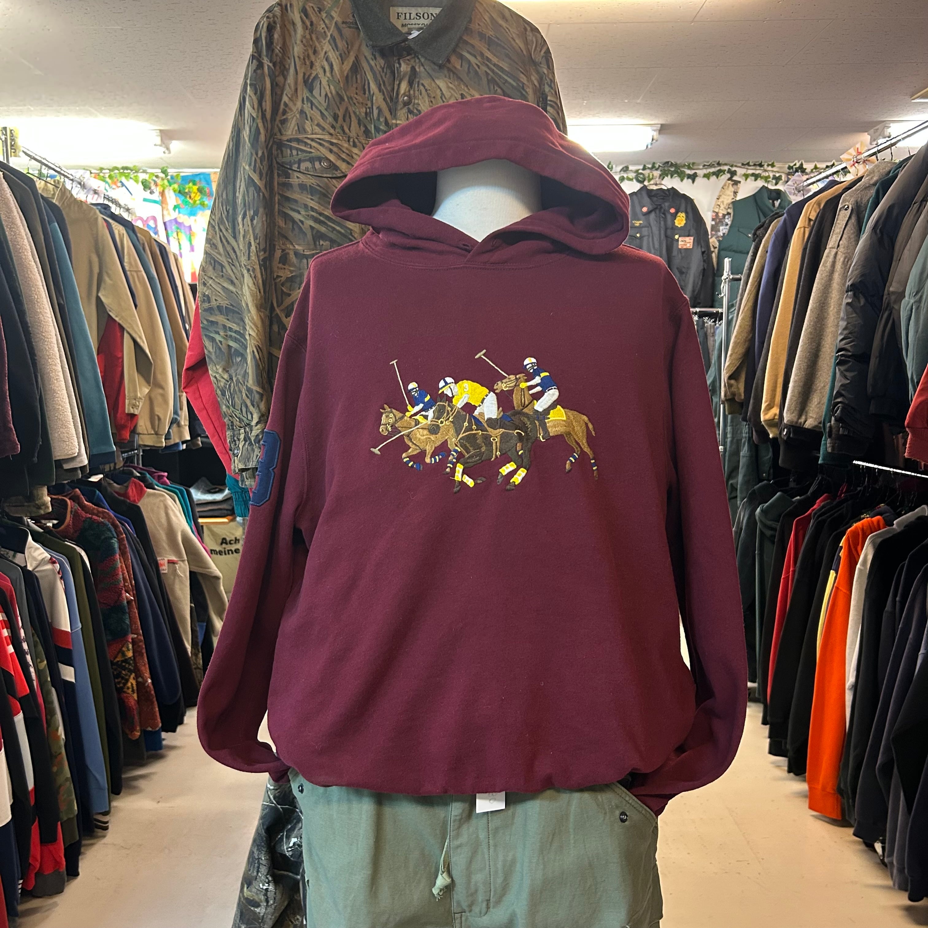 POLO RALPH LAUREN トリプルポニーフロント刺繍フーディ | 古着屋PENNY
