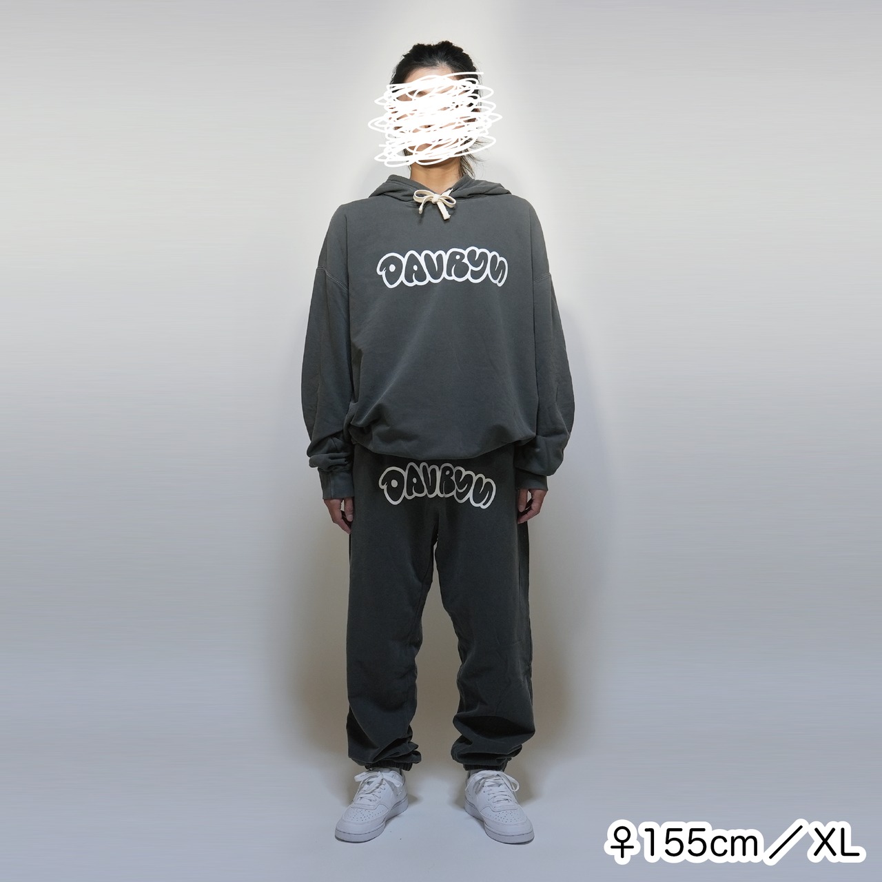 davryu logo GD Light HOODIE [ブルージーン]