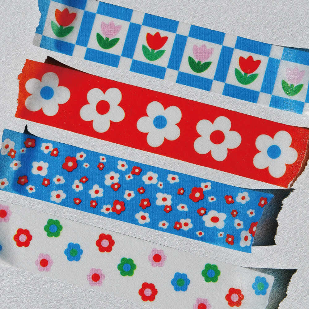 fruit fries】マスキングテープ Bloom Patterns | 韓国文具・雑貨
