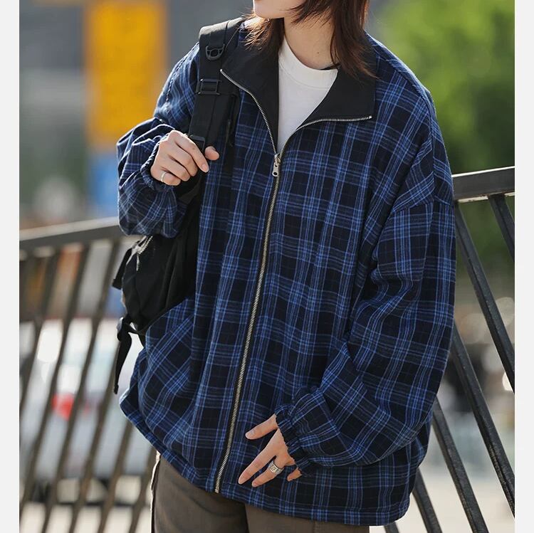 リバーシブルチェック柄ジャケット リバーシブルチェック柄ジャケット - アイス グレー | ZARA Japan / 日本