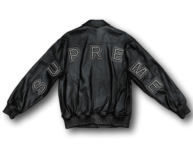 Supreme ARC LOGO LEATHER JACKET BLACK MEDIUM 600JL0693