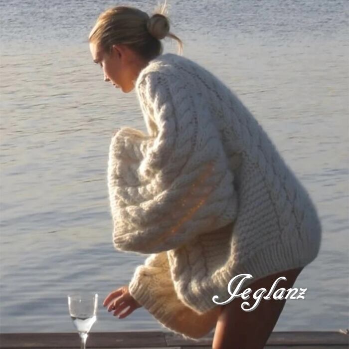 3色 ニット セーター プルオーバー ルーズフィット ざっくり感(MB439)σ,ς*