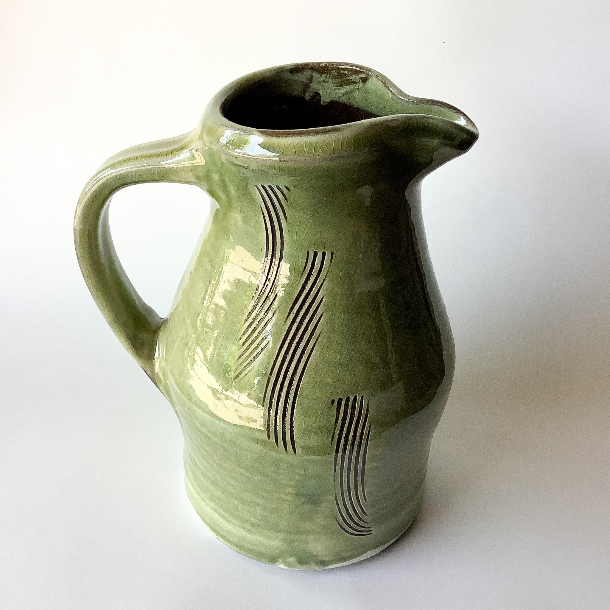 小鹿田焼 坂本工窯 - ピッチャー (緑) | merle 