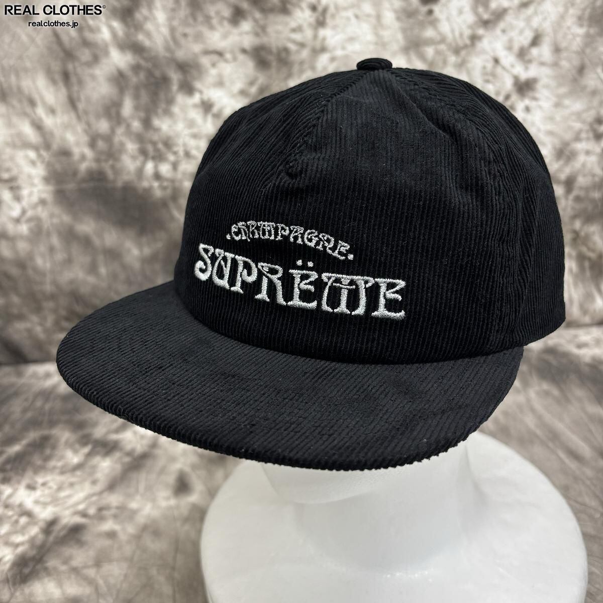 Supreme 20SS Logo cap hat ロゴ入り 黒 キャップ