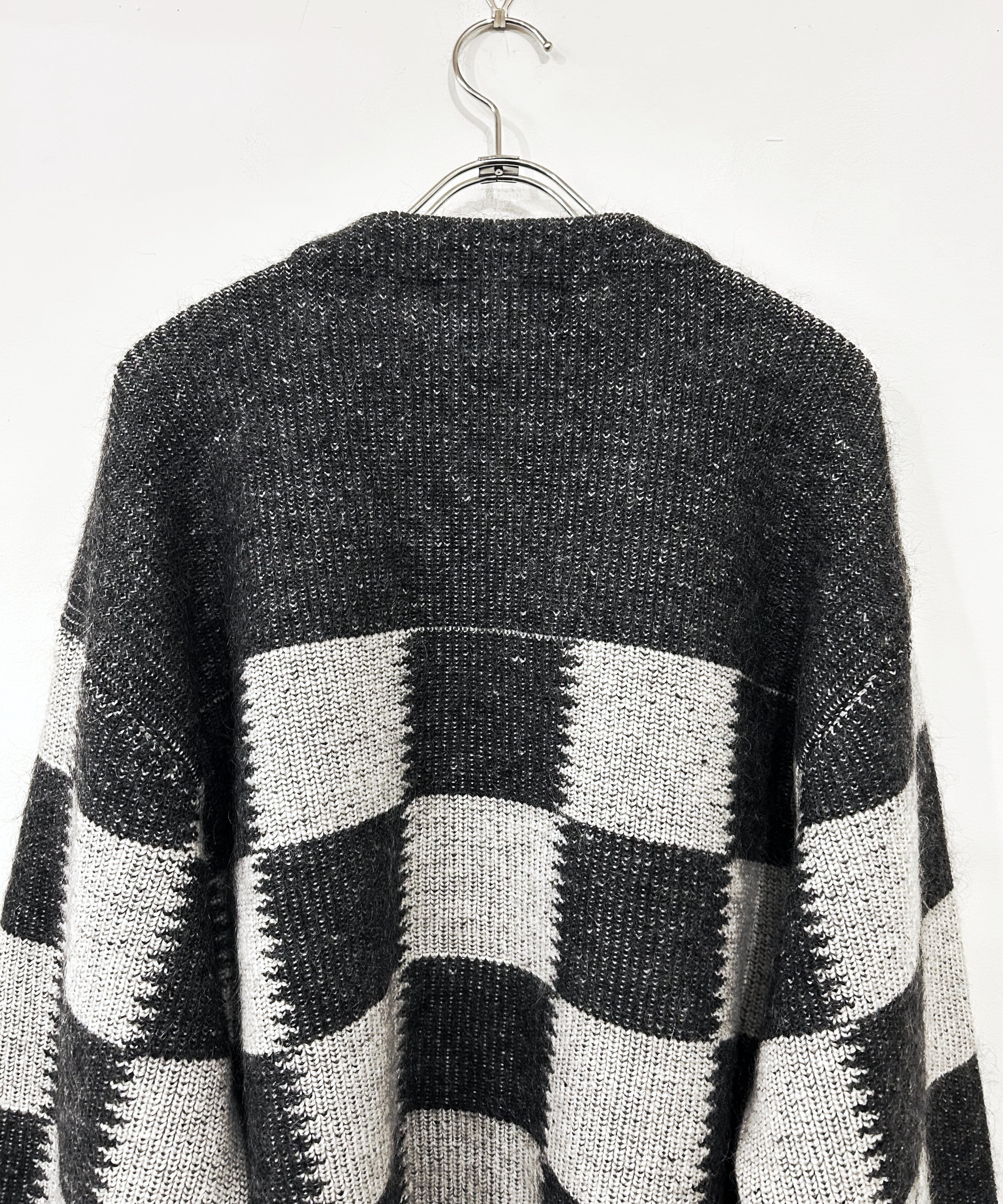 UNUSED / US2364 CHECKERED FLAG CARDIGAN (GRAY) | AfterSchool