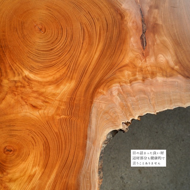 大きな欅の輪切り一枚板　ローテーブル