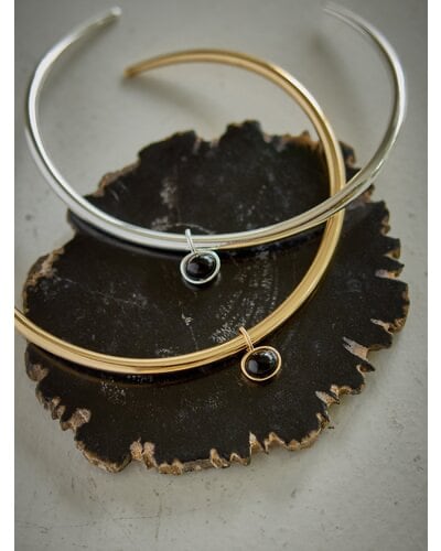 【CHIGNON】[0055-343SH] オニキス2WAYメタルチョーカー