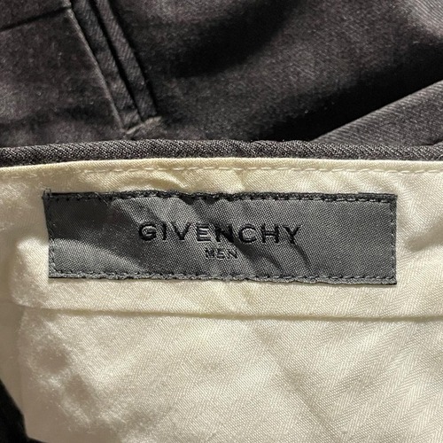 90s Givenchy グレーレーヨンスラックス 無地 レーヨン 【W31】 詳細写真12