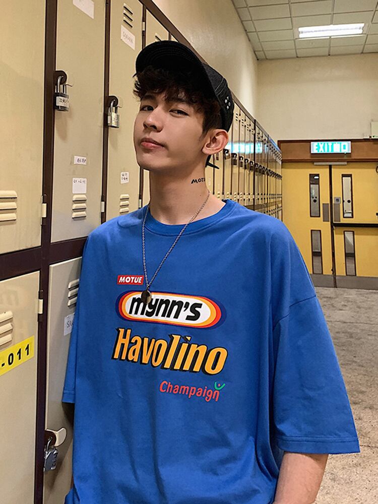 全3色 Tシャツ カットソー プリント カジュアル シンプル