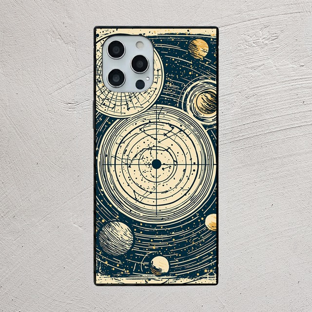 受注生産 iPhoneケース 月相サークルの天体図｜星図アート STAR075A