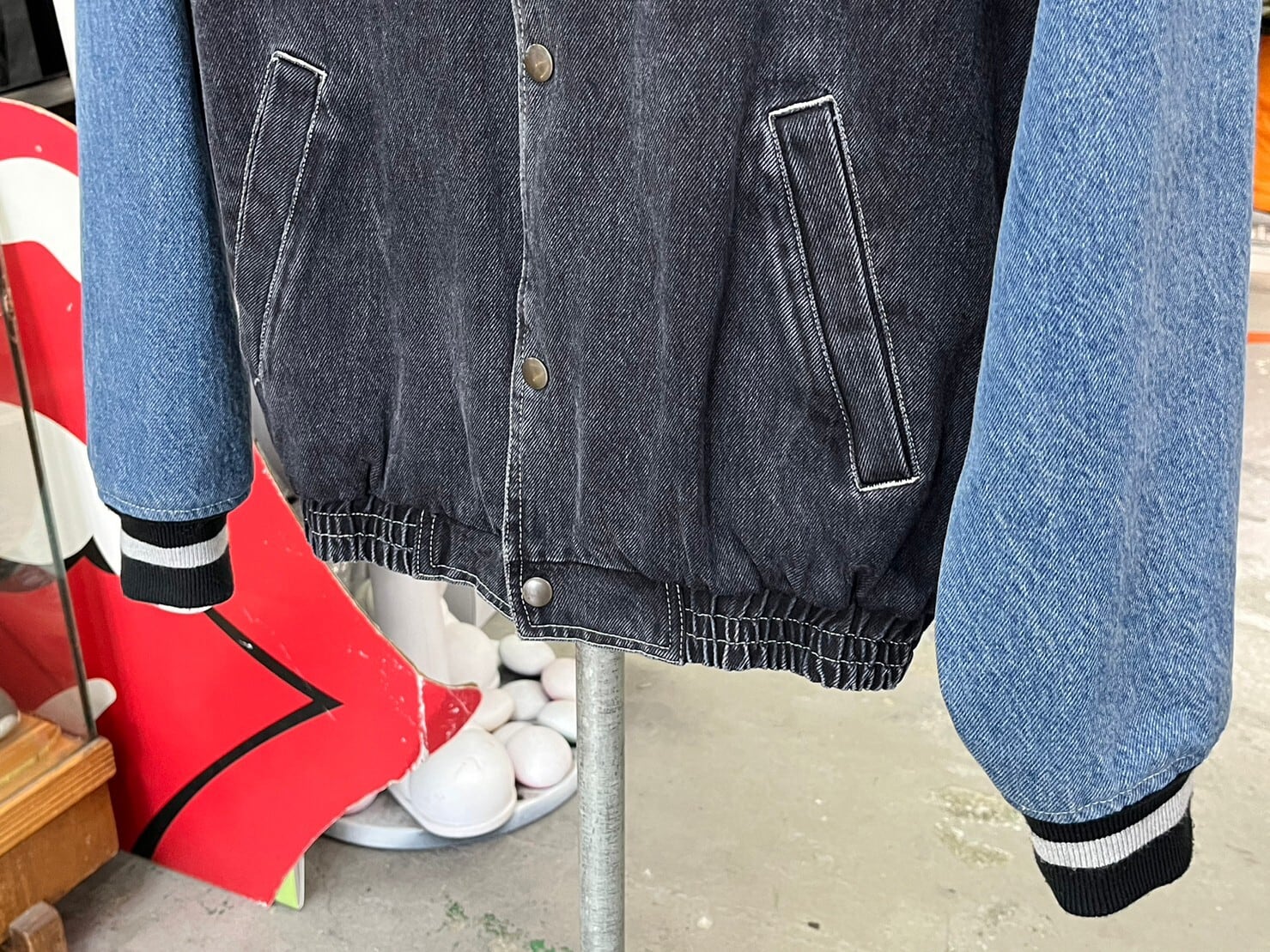 Supreme DENIM VARSITY JACKET INDIGO SMALL 12840 | BRAND BUYERS OSAKA 