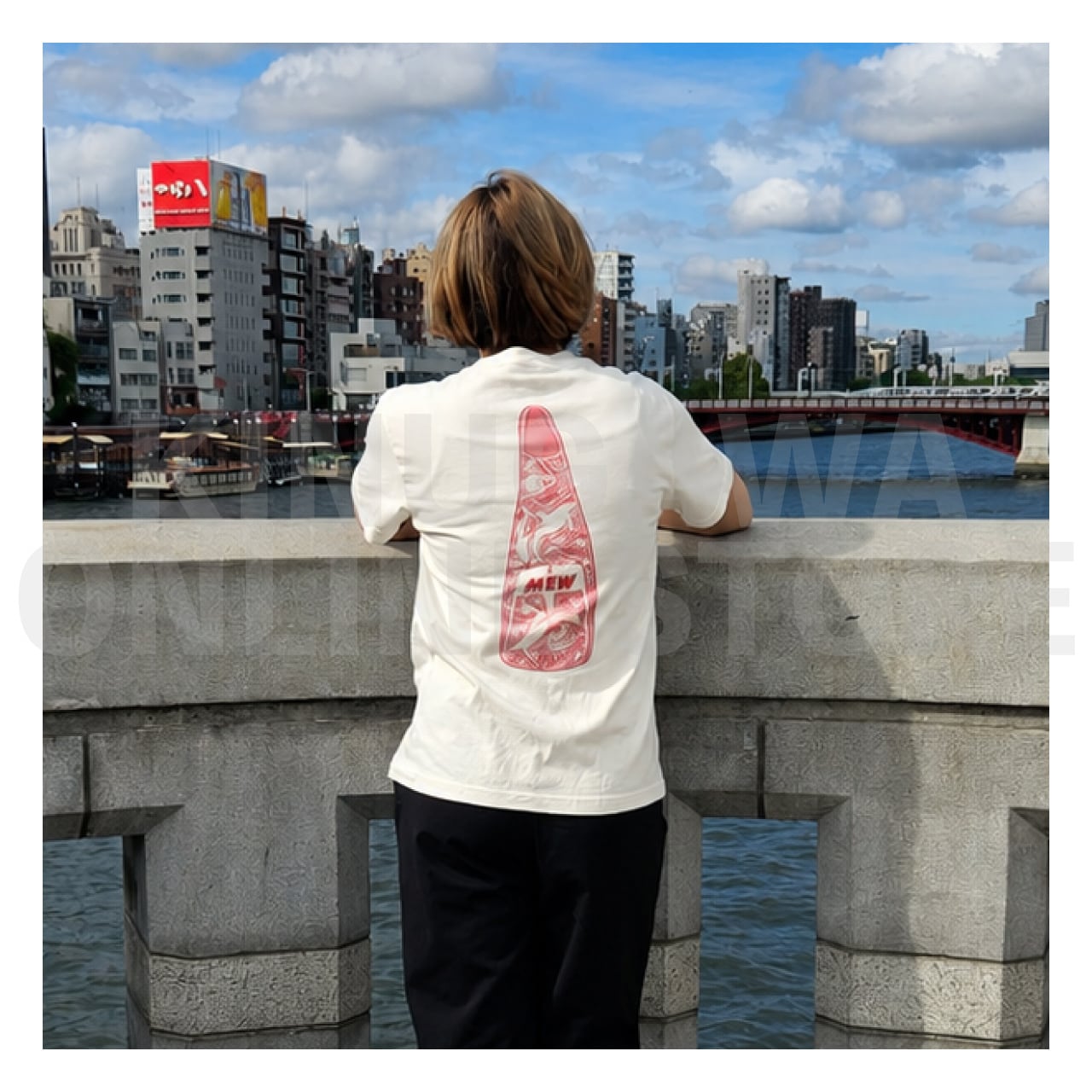 【OnlineStore限定】Fin Artist YURIE × GULL コラボTシャツ　″ トルマリンピンク ”
