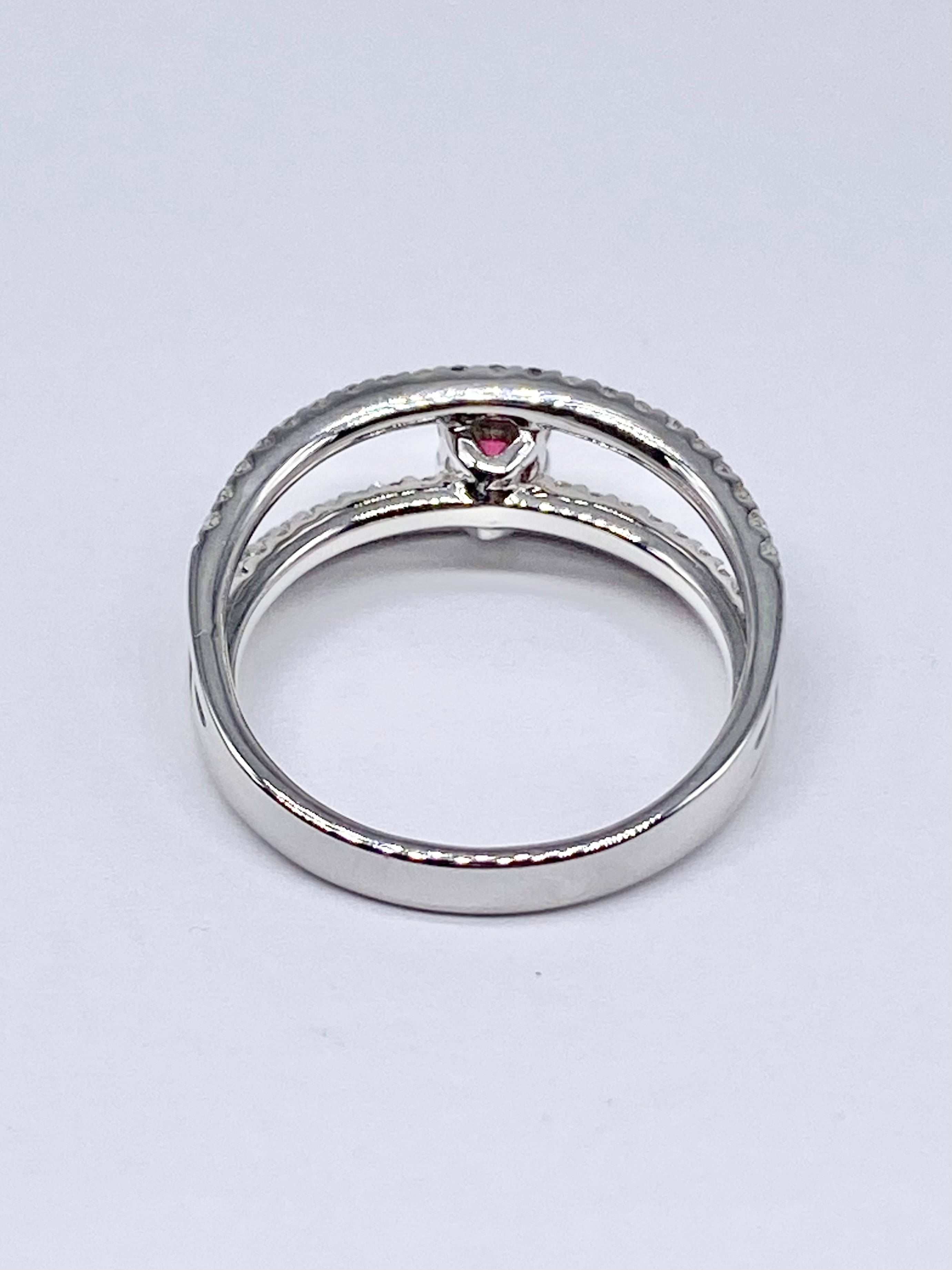 ルビー 0.53ct / ダイヤモンド 計0.41ct 18K750 リング【リフレッシュ