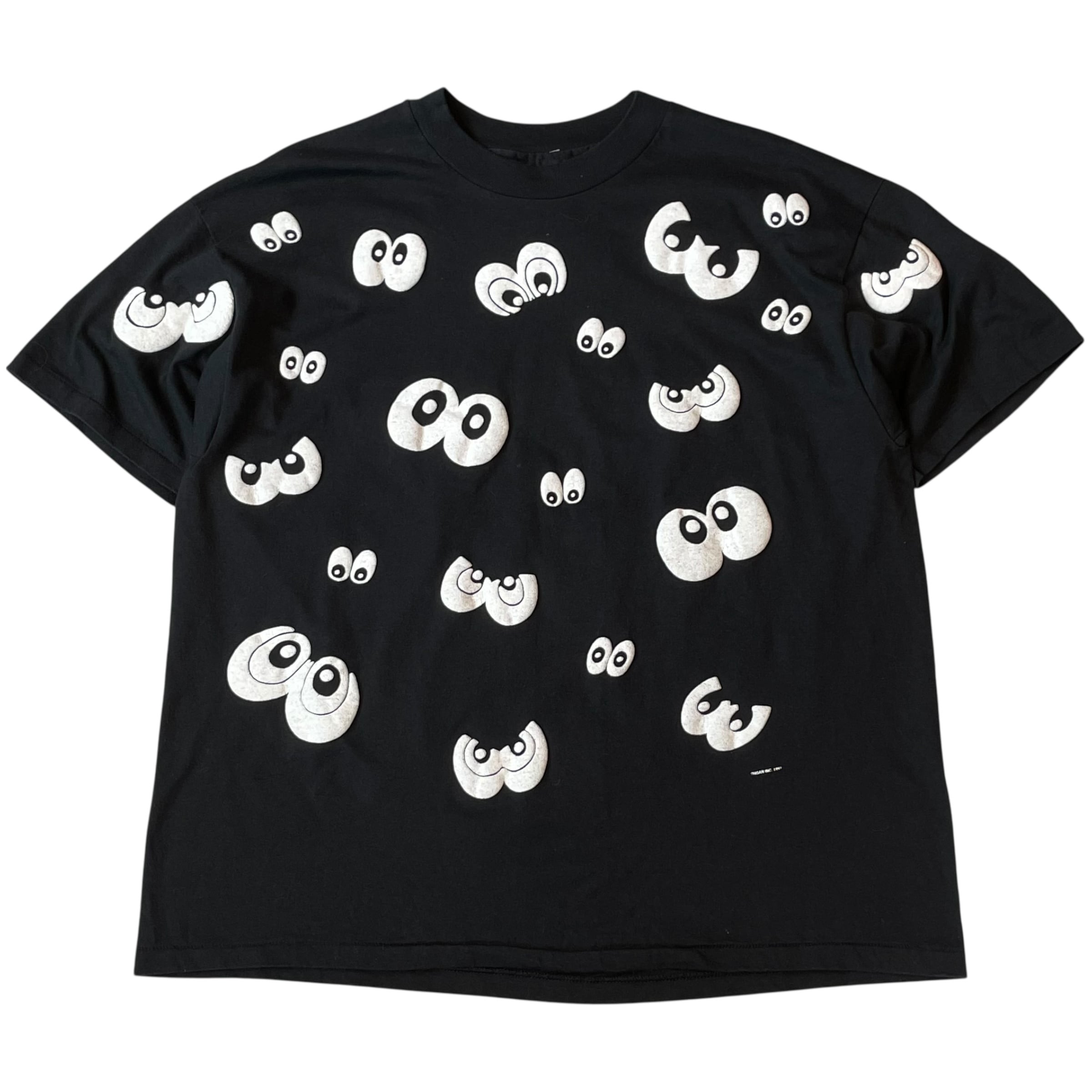 1991s TRISAR INC. "Eyes" puff print T-shirt