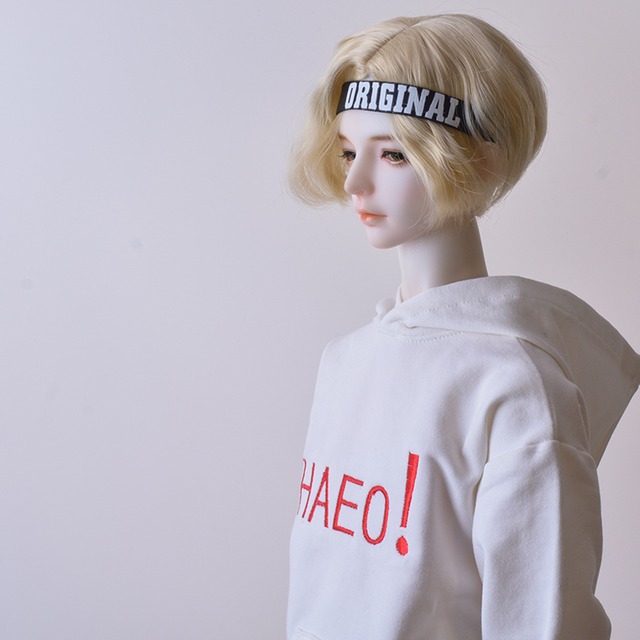 BJD人形用アクセサリー ★プリント字母ヘアバンド  黄色/ブルー/黒色 ヘッドバンド 撮影道具  70cm級/SD/MSD/オーダーサイズ人形用　jlgl