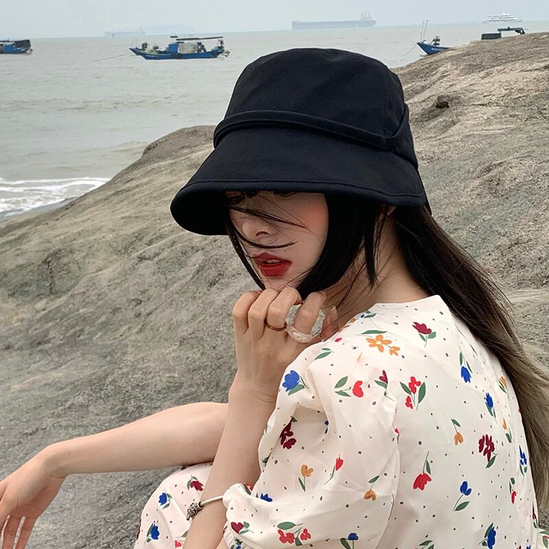 ブラックサマー リボン 帽子 夏物 ブラック・アイド・ピーズ64326192796