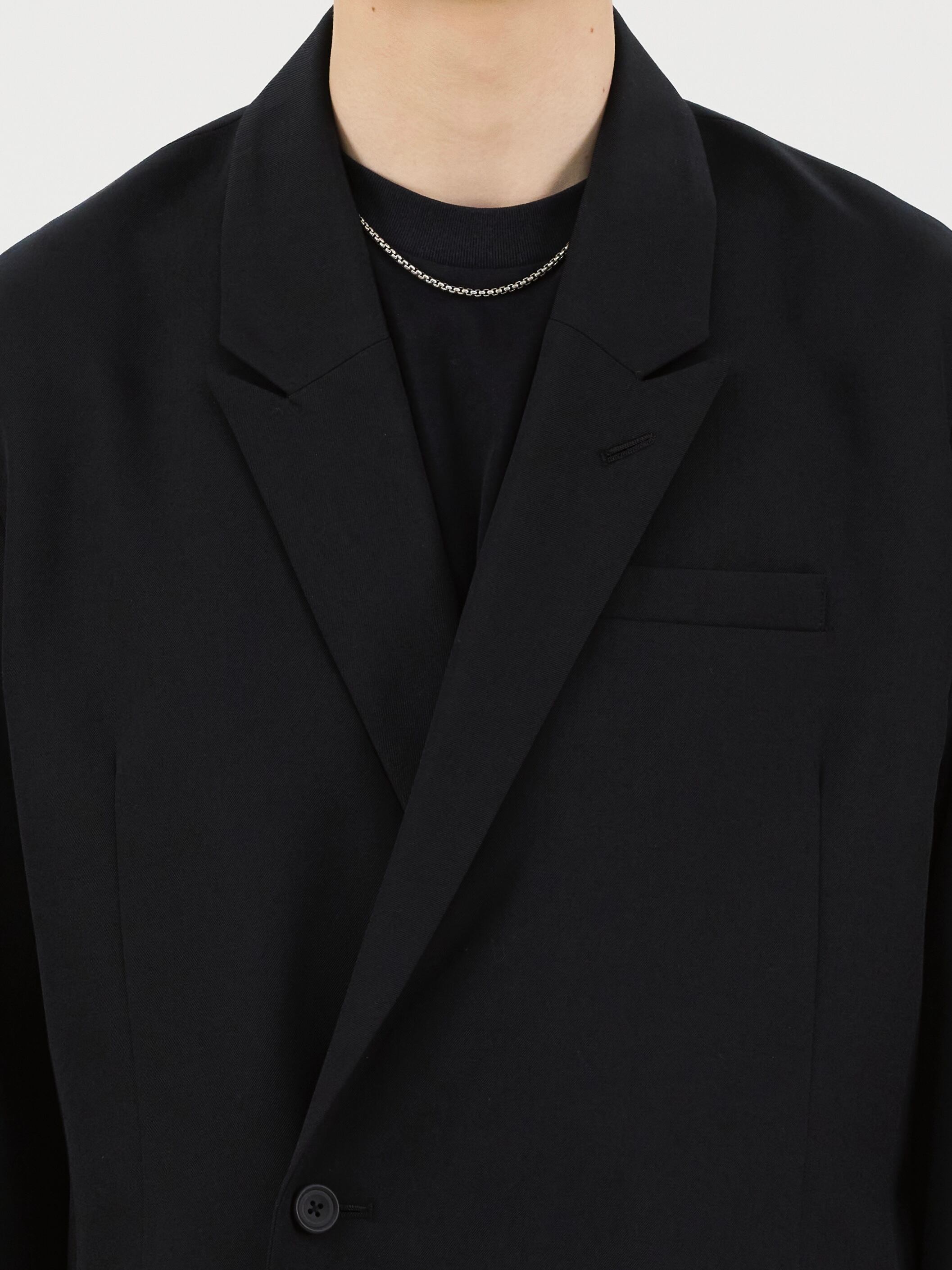 DOUBLE BREASTED WOOL GABARDINE JACKET | lapiis DOUBLE BREASTED WOOL GABARDINE JACKET | lapiis
