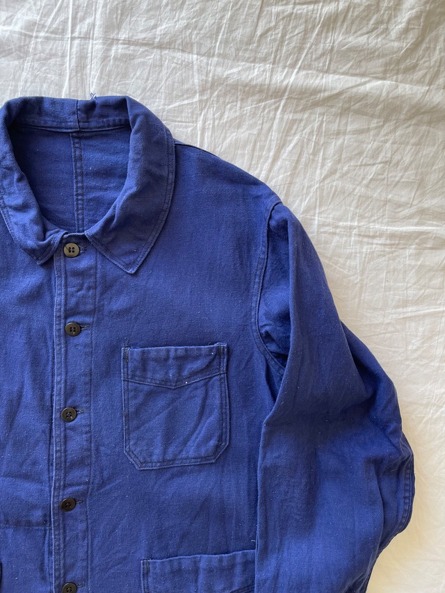 1960s French vintage Blue cotton coverall