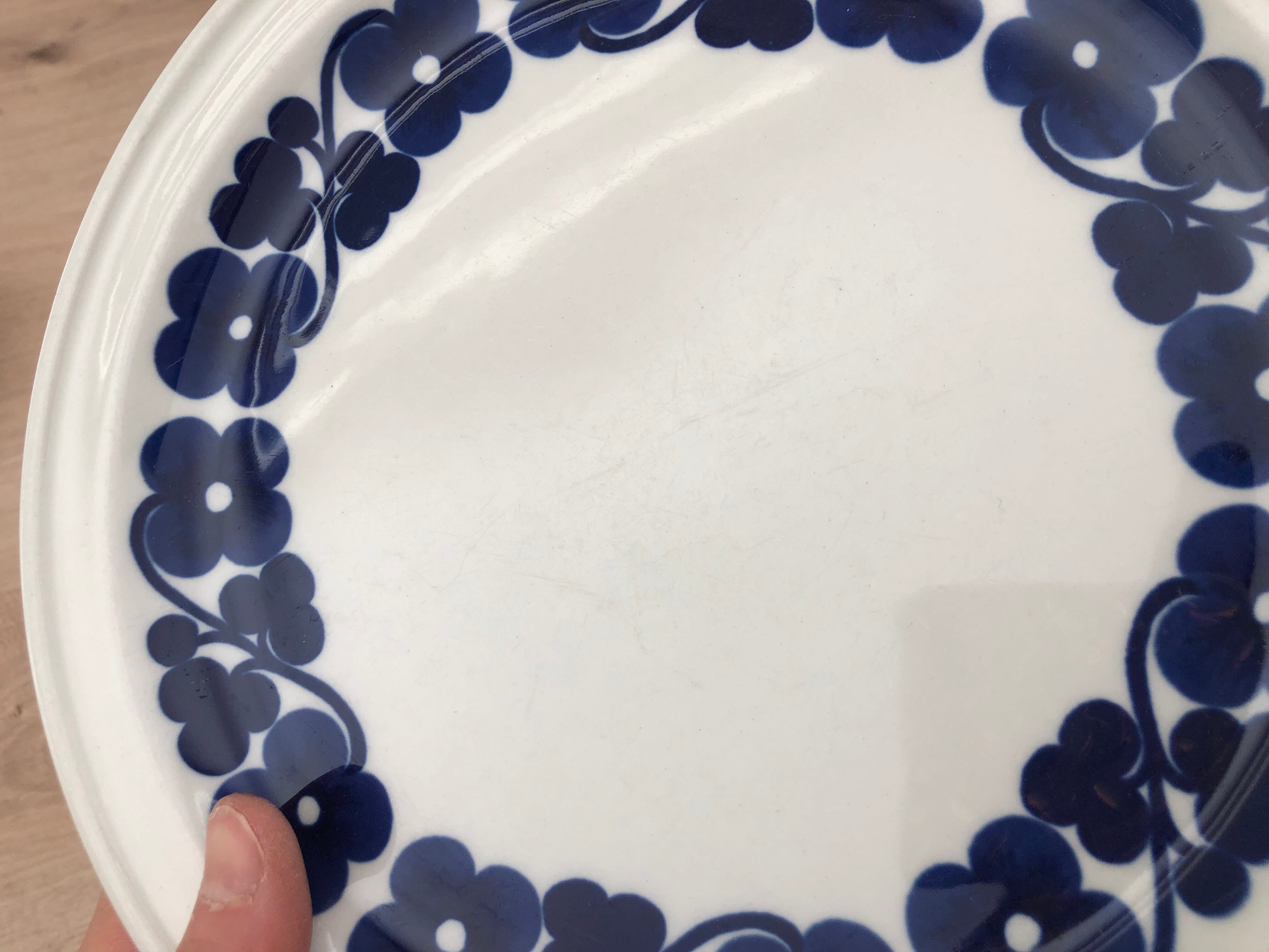 arabia AAMU 23.5cm plate | アアム プレート ブルー 花｜n0141 | ILO