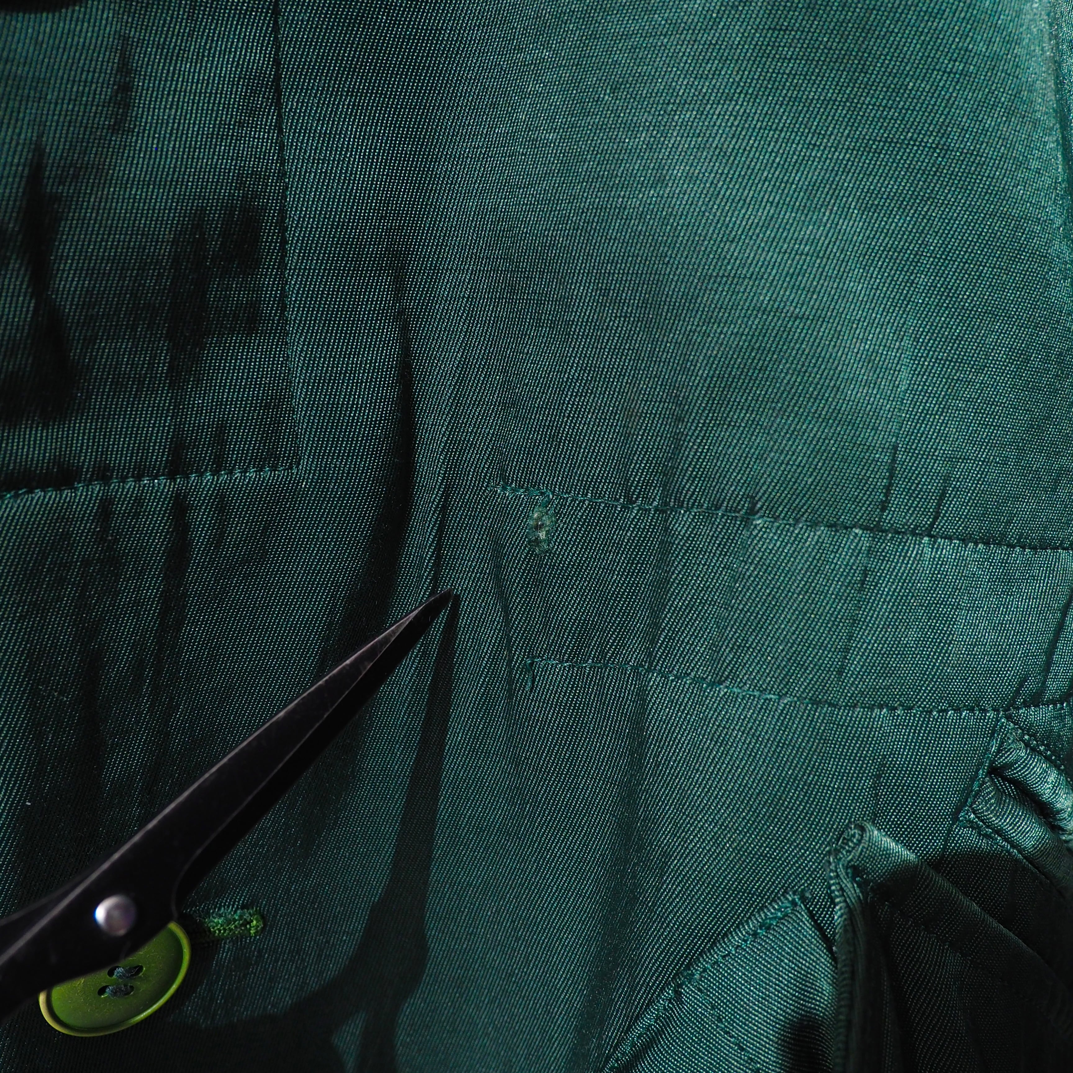 1980s ” Old ABAHOUSE ” Beautiful green Color vintage loose Nylon jacket