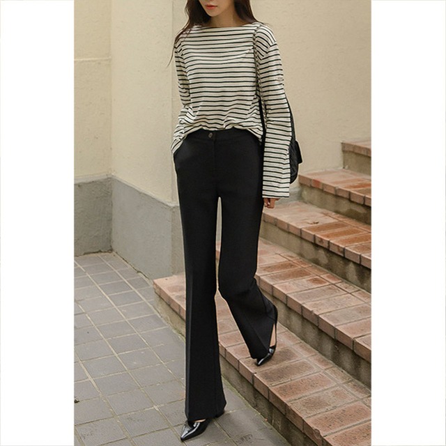 【パンツ】 スラックス パンツ レディース きれい め フレアパンツ 着痩せ ブラウン 茶色 オフホワイト 白 ブラック 黒 20代 30代 40代 50代  春 夏 秋 冬 レディース ボトムス カジュアル おしゃれ S M L XL