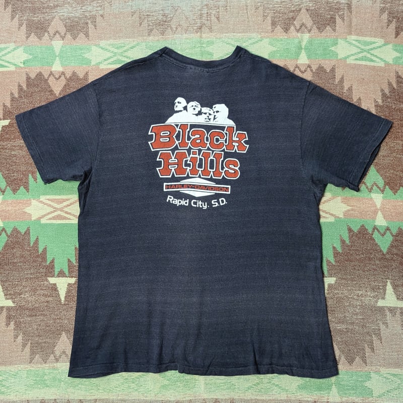 80s HARLEY-DAVIDSON Eagle Print Hanes T-Shirt (XL) BLACK 80s HARLEY-DAVIDSON Eagle Print Hanes T-Shirt (XL) BLACK